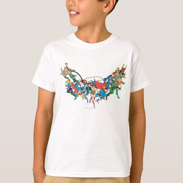 T-shirt Groupe 2 de la Ligue de la justice de l'Amérique (Devant)
