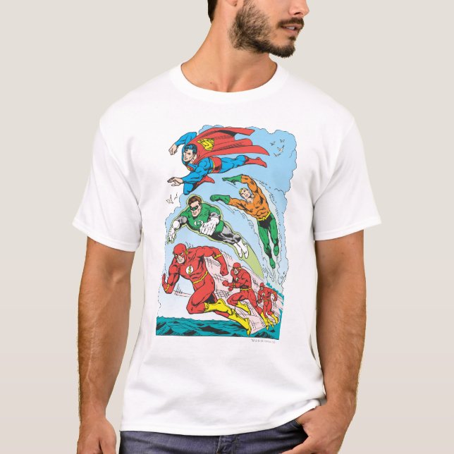 T-shirt Groupe 3 de la Ligue de la justice de l'Amérique (Devant)