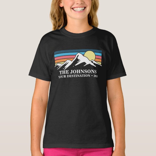 T-shirt Groupe Camping familial sur mesure (Devant)