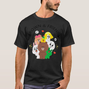 T-shirt Groupe d'amis Brown et amis de Line