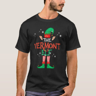 T-shirt Groupe de famille Elf du Vermont - Jeu de Noël