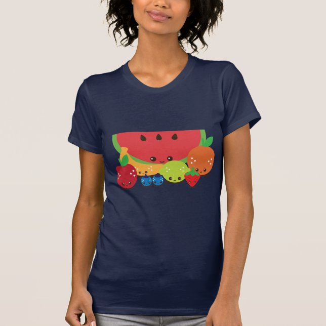 T-shirt Groupe de fruits de Kawaii (Devant)