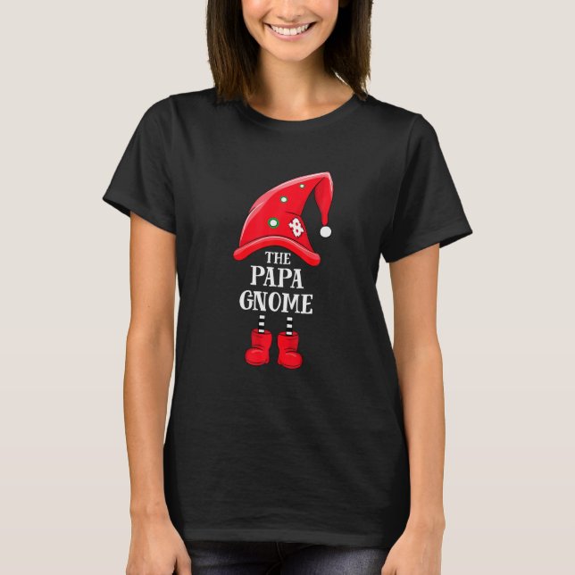 T-shirt Groupe de jumelage de la famille de Noël Papa Gnom (Devant)