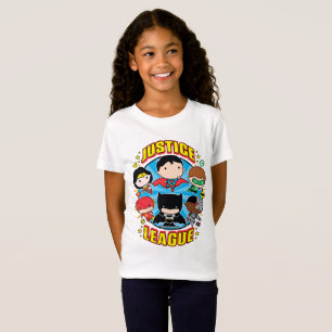 T-Shirt Groupe de la Ligue de la justice de Chibi