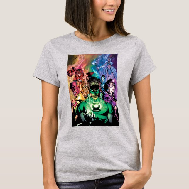 T-shirt Groupe de Lantern Corps aux couleurs (Devant)