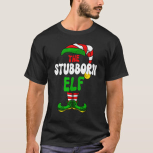 T-shirt Groupe de Noël à pyjama assorti d'elfe têtu pour l
