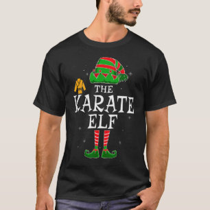 T-shirt Groupe de Noël de famille appariée Karaté Elf Enfa