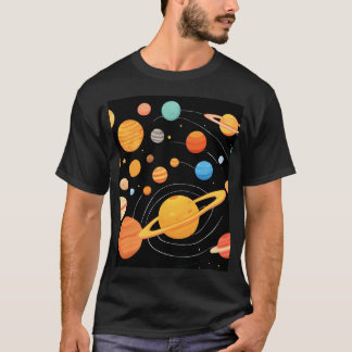 T-shirt Groupe De Planètes