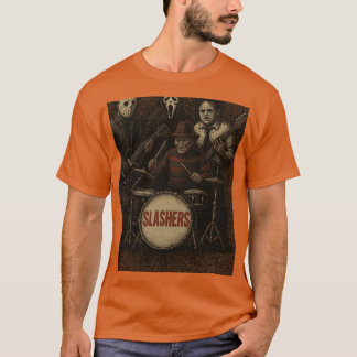 T-shirt Groupe de rock d'horreur Slashers Design vintage c