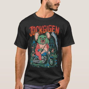 T-shirt Groupe de rock fantôme de monstre lisant un vélo