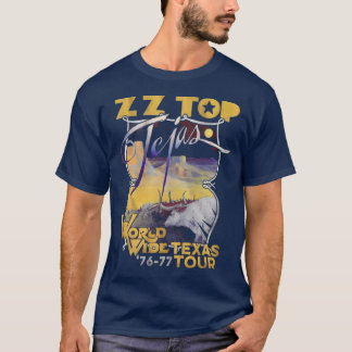 T-shirt Groupe de rock vintage ZZop habillé avec élégance 