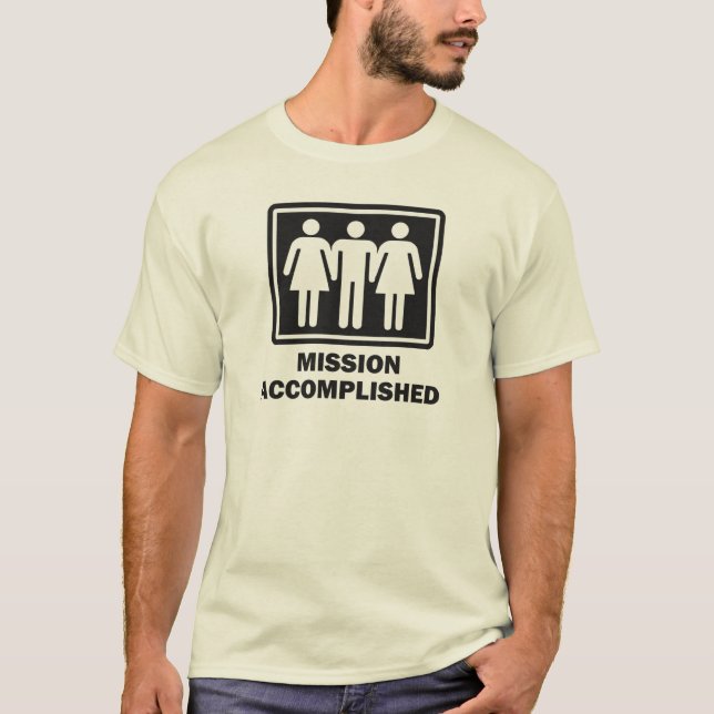 T-shirt Groupe de trois personnes accompli de mission (Devant)