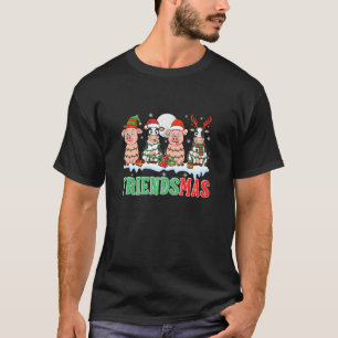 T-shirt Groupe Noël Friends Père Noël Renne Elfe Cochons V