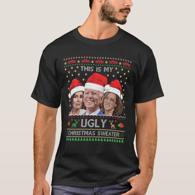 T-shirt Groupe politique démocratique moche de Noël (Devant)