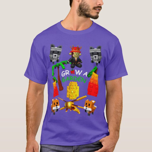 T-shirt Grow A Garden Gamer Fruit Palm Monkey Pet Candy Bl (Devant)