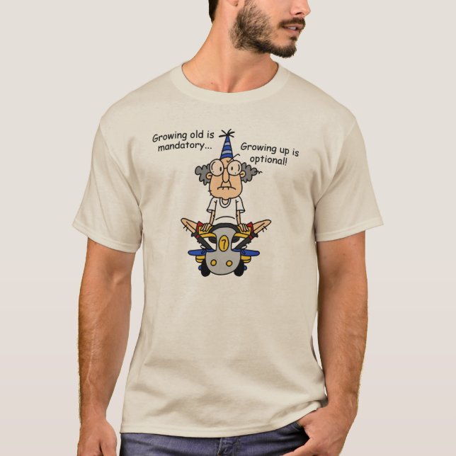 T-shirt Growing Up est un Humour facultatif (Devant)