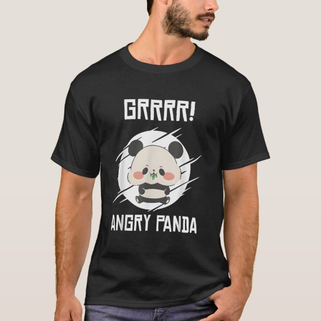 T-shirt Grrr Angry Pandas Wild Panda Bamboo (Devant)