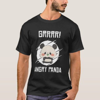T-shirt Grrr Pandas Angry Sauvage Bamboo