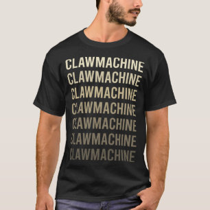T-shirt Grue à griffes à texte marron