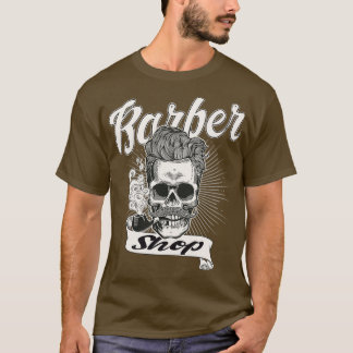 T-shirt Grue de salon de coiffure fumant une pipe t