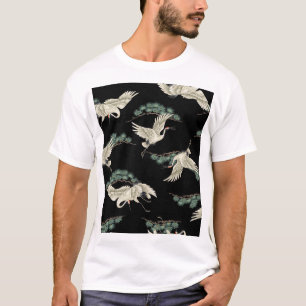 T-shirt Grue japonaise élégante : représentation artistiqu