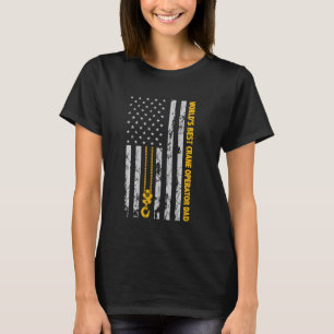 T-shirt Grue Opérateur Hook American Flag World S Meilleur