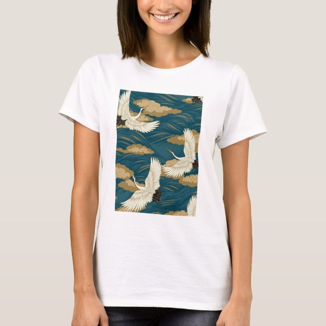 T-shirt Grues japonaises (Devant)
