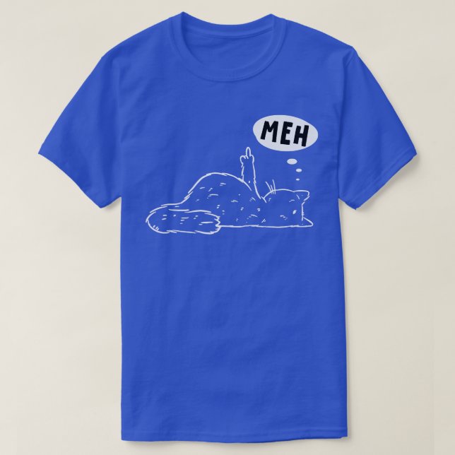 T-shirt Grumeux têtu Chat moyen doigt Kitty malédiction Me (Design devant)