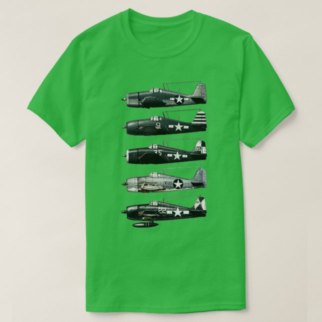 T-shirt Grumman F6F Hellcat 2ÈME GUERRE MONDIALE Fighter (Design devant)