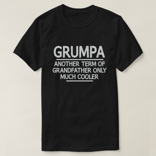 T-shirt Grumpa Définition Drôle Signification Cool Grandpa (Design devant)
