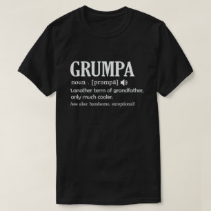 T-shirt Grumpa Définition Drôle Signification Drôle Grandp