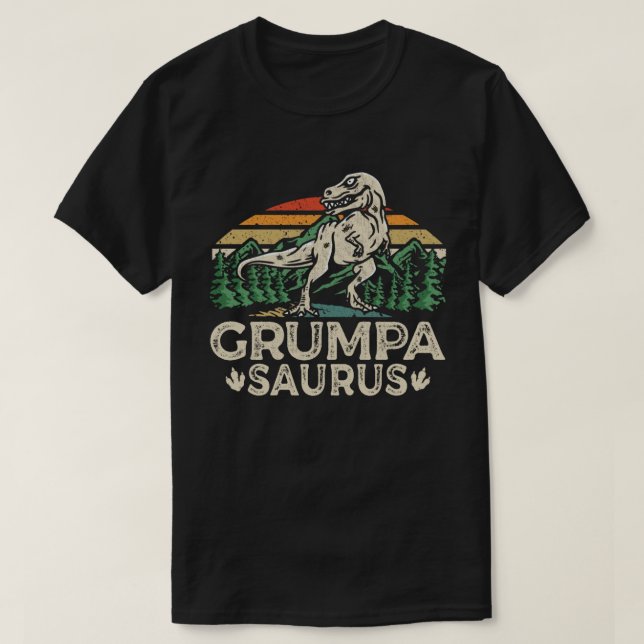 T-shirt Grumpasaurus Dinosaur Grandpa Saurus Fête des père (Design devant)