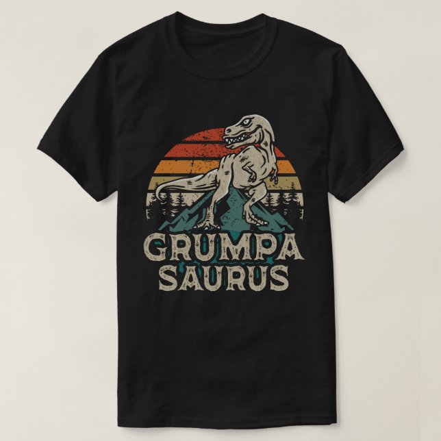 T-shirt Grumpasaurus Dinosaur Grandpa Saurus Fête des père (Design devant)