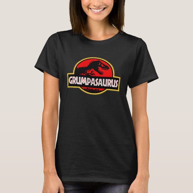 T-SHIRT GRUMPASAURUS  GRUMPY OLD MAN JOKE DINOSAUR (Devant)
