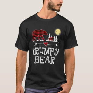 T-shirt Grumpy Bear Pajama Red Plaid Buffalo pour