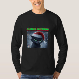 T-shirt Grumpy Black Cat ‘Claws Humbug’ Christmas