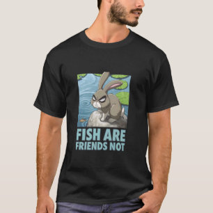 T-shirt Grumpy Bunny LES POISSONS SONT DES AMIS PAS Humour