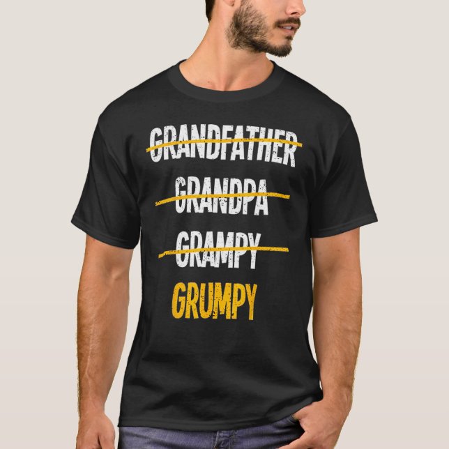 T-shirt Grumpy Grandfather Family Father Day 1 (Devant)