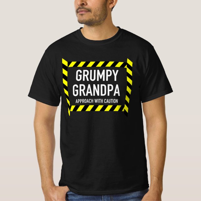 T-shirt Grumpy Grandpa Approche Avec Prudence Grand Papa P (Devant)