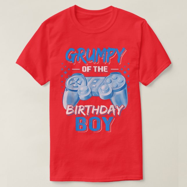 T-shirt Grumpy of Birthday Boy Matching Video Game Bir (Design devant)