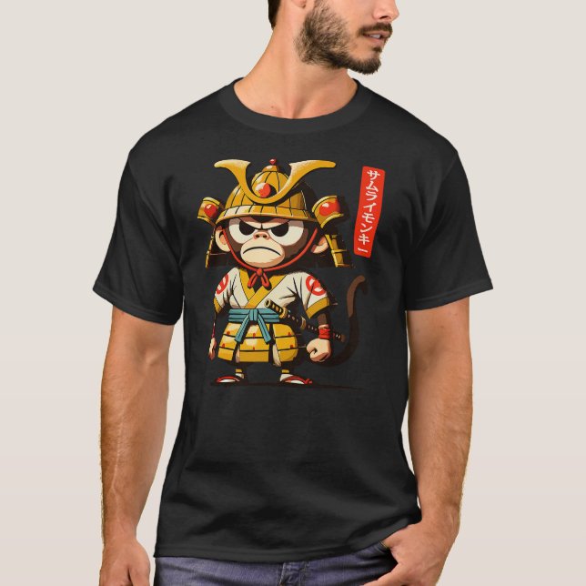 T-shirt Grumpy Samurai monkey - Matsumoto Hoji Style (Devant)