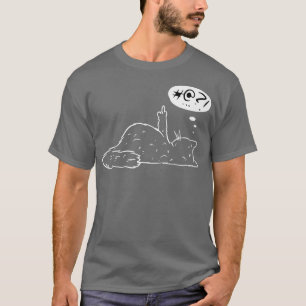 T-shirt Grumpy Stubborn Chat Doigt Moyen Chat Kitty malédi
