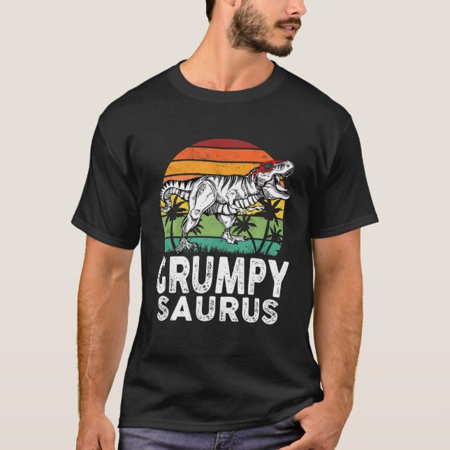 T-shirt Grumpysaurus Drôle T Rex Dinosaur Grumpy Saurus Fa (Devant)