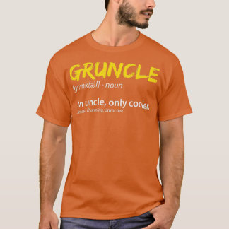 T-shirt Gruncle Définition Grand Oncle Famille Niece Nephe