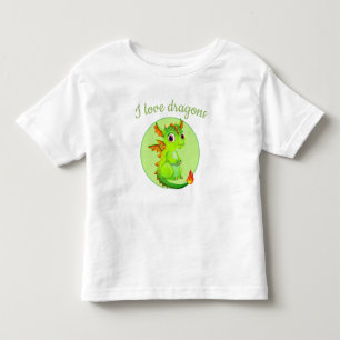 T - Shirt-Grüner Drache für Kleinkinder Kleinkind T-shirt