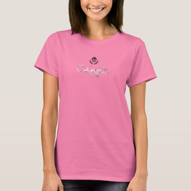 T-shirt Grunge blanc & Tee crâne (Devant)