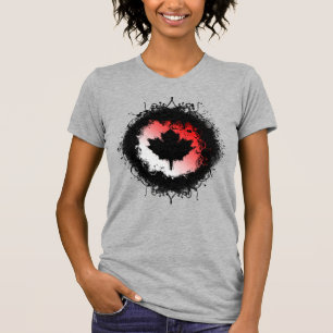 T-shirt Grunge Canadian Maple Leaf