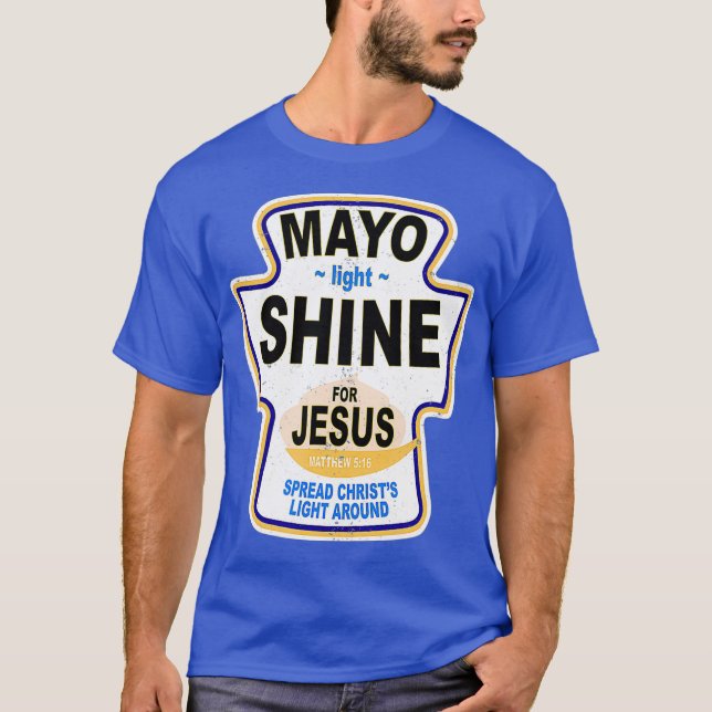 T-shirt Grunge Christian Mayo Lumière Jésus (Devant)