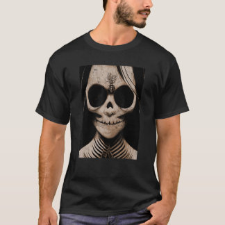 T-shirt Grunge crâne déplaisant sourire grunge gothique
