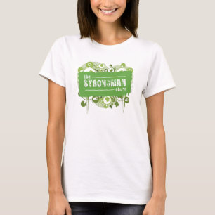 T-shirt Grunge de vert d'exposition d'homme fort